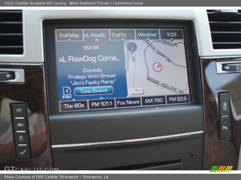 Navigation of 2012 Escalade ESV Luxury