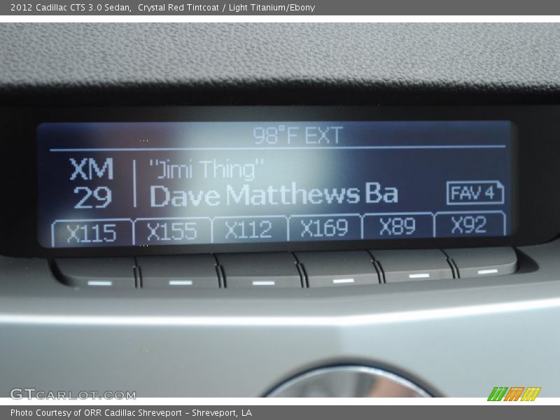 Crystal Red Tintcoat / Light Titanium/Ebony 2012 Cadillac CTS 3.0 Sedan
