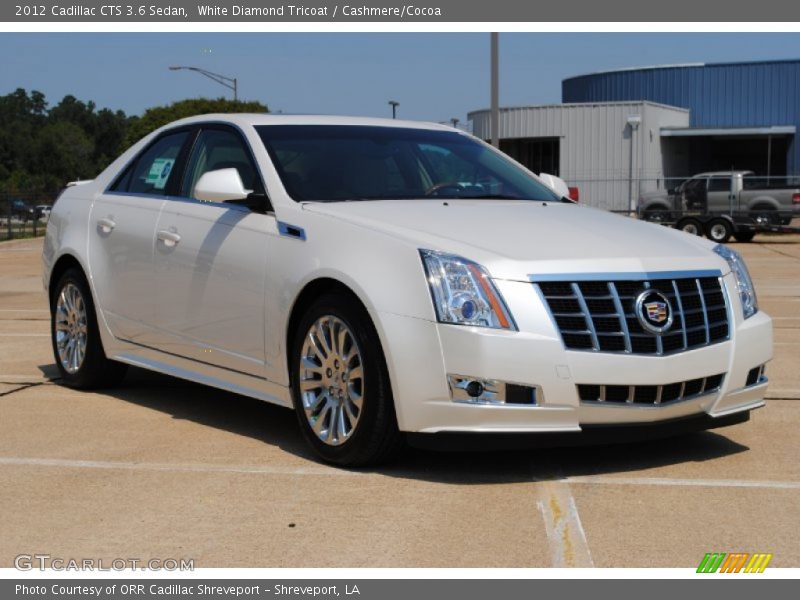 White Diamond Tricoat / Cashmere/Cocoa 2012 Cadillac CTS 3.6 Sedan