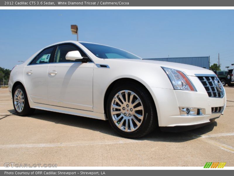 White Diamond Tricoat / Cashmere/Cocoa 2012 Cadillac CTS 3.6 Sedan
