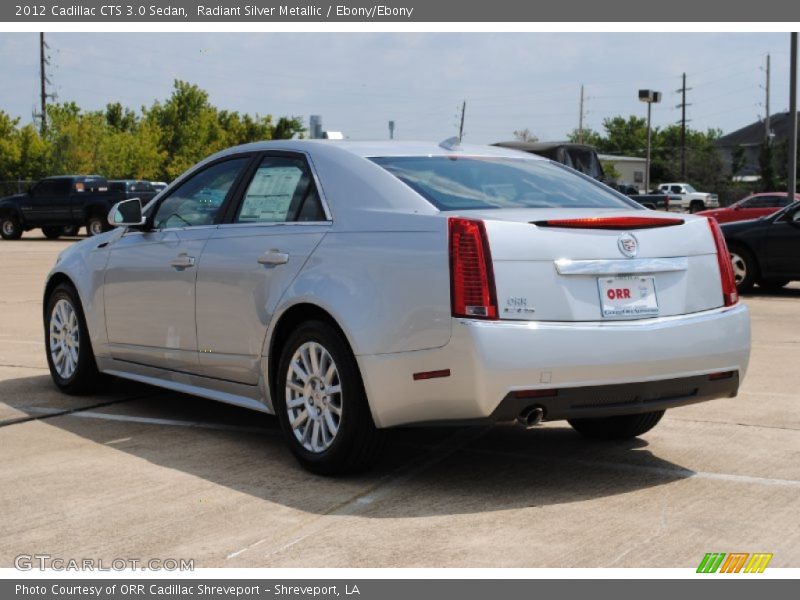 Radiant Silver Metallic / Ebony/Ebony 2012 Cadillac CTS 3.0 Sedan