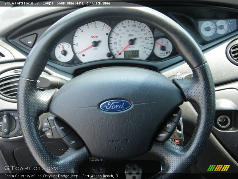 Sonic Blue Metallic / Black/Blue 2004 Ford Focus SVT Coupe