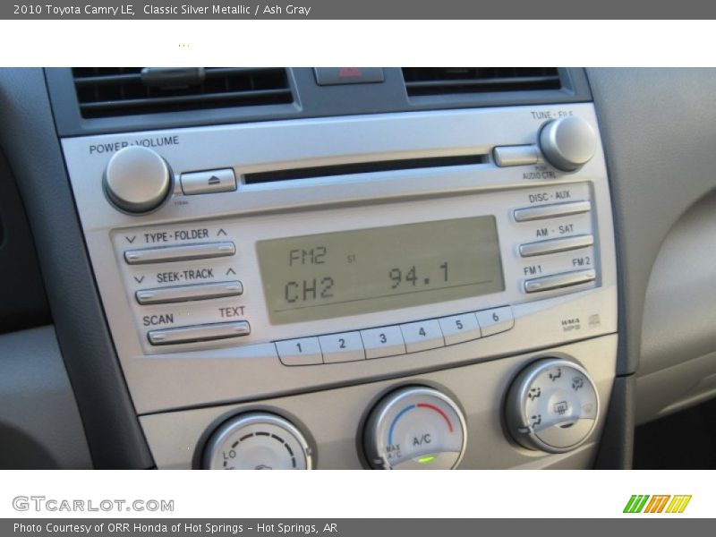 Classic Silver Metallic / Ash Gray 2010 Toyota Camry LE