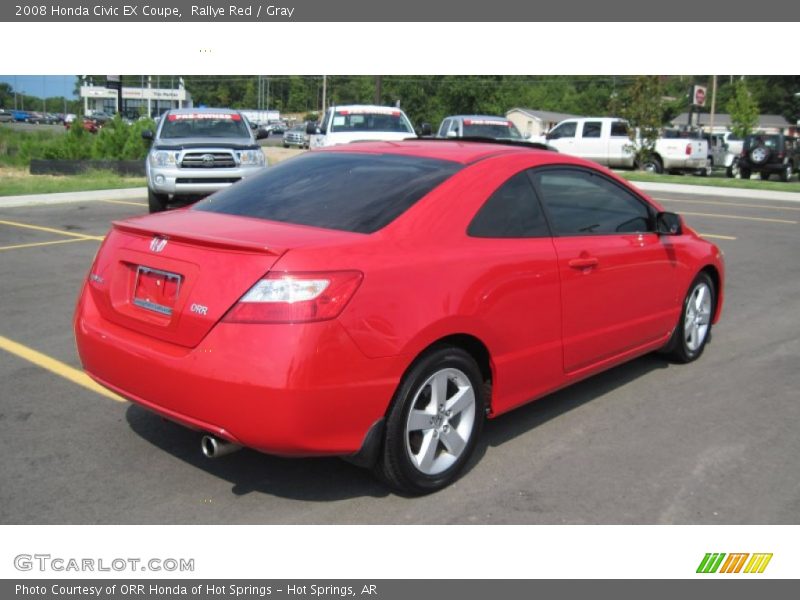 Rallye Red / Gray 2008 Honda Civic EX Coupe