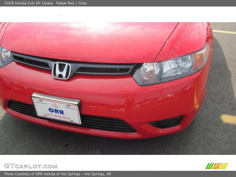 Rallye Red / Gray 2008 Honda Civic EX Coupe