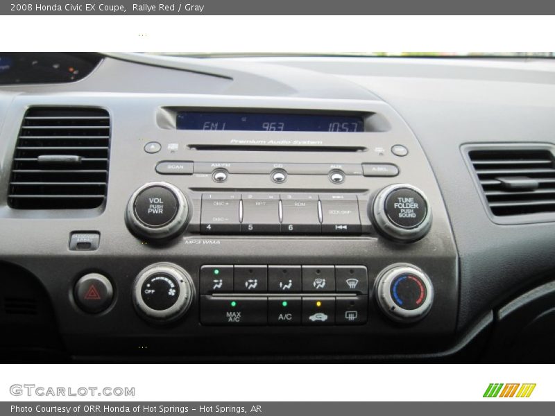 Rallye Red / Gray 2008 Honda Civic EX Coupe