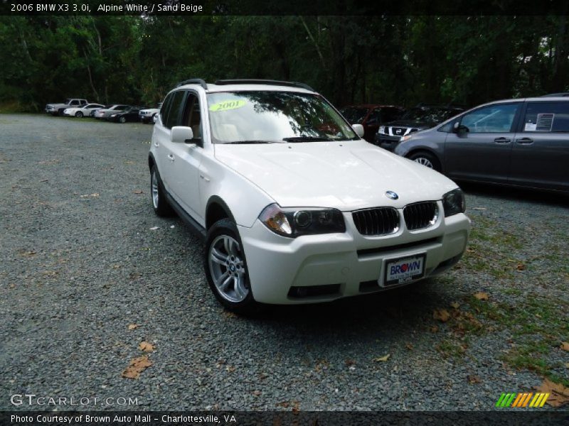 Alpine White / Sand Beige 2006 BMW X3 3.0i