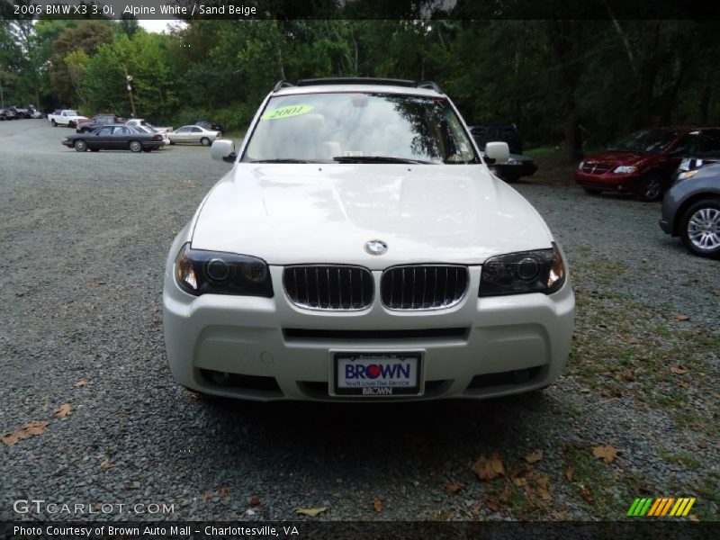 Alpine White / Sand Beige 2006 BMW X3 3.0i