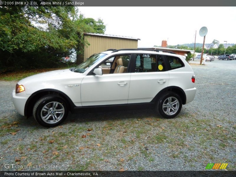 Alpine White / Sand Beige 2006 BMW X3 3.0i
