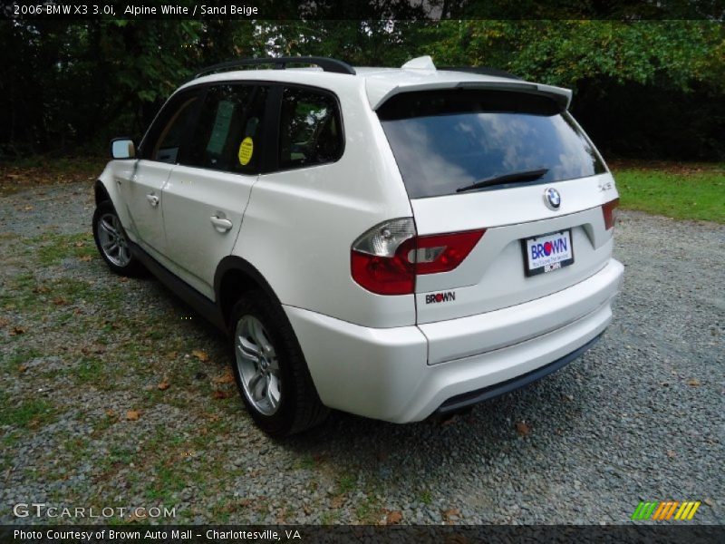 Alpine White / Sand Beige 2006 BMW X3 3.0i