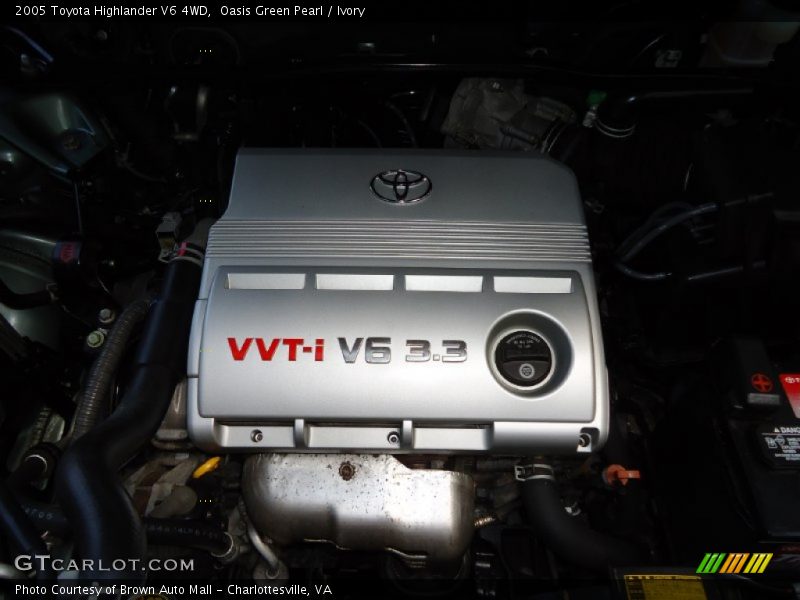 Oasis Green Pearl / Ivory 2005 Toyota Highlander V6 4WD