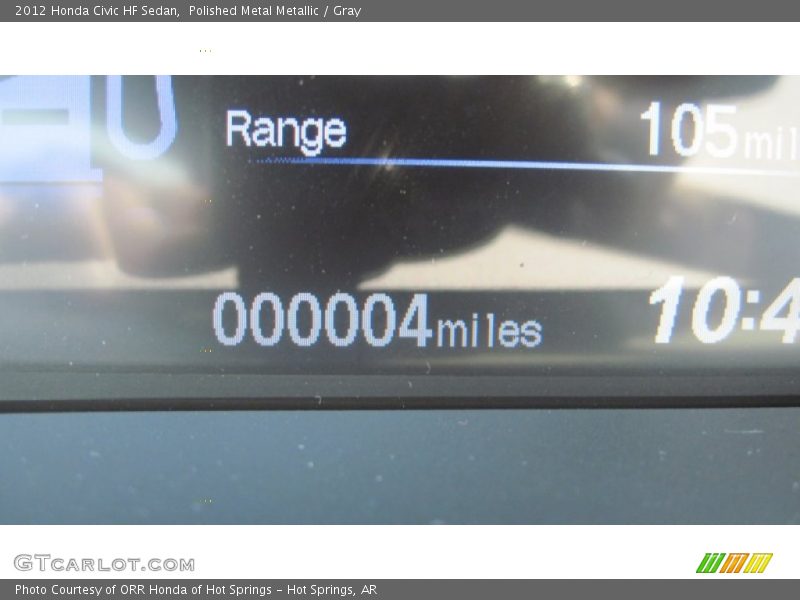 Polished Metal Metallic / Gray 2012 Honda Civic HF Sedan