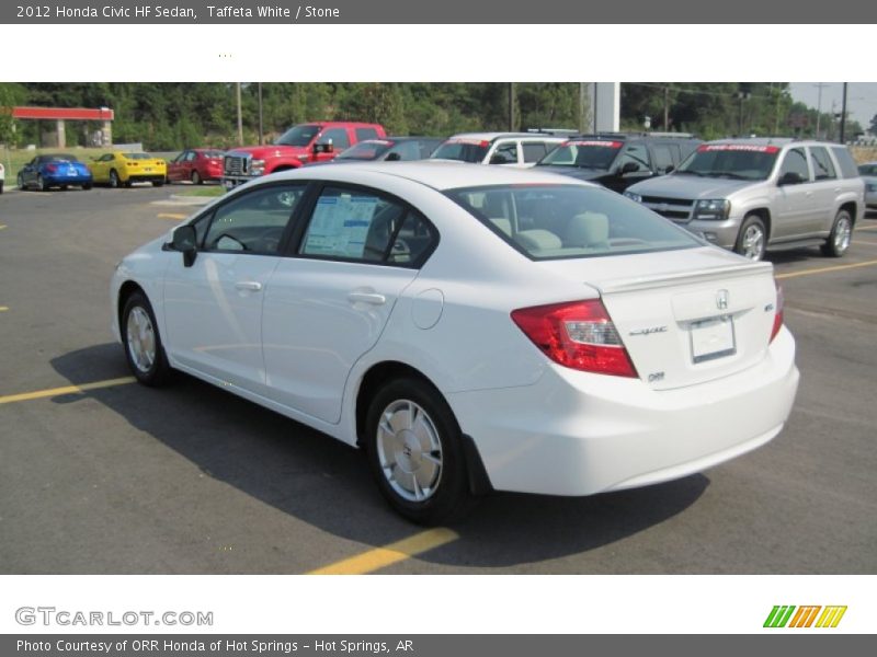 Taffeta White / Stone 2012 Honda Civic HF Sedan