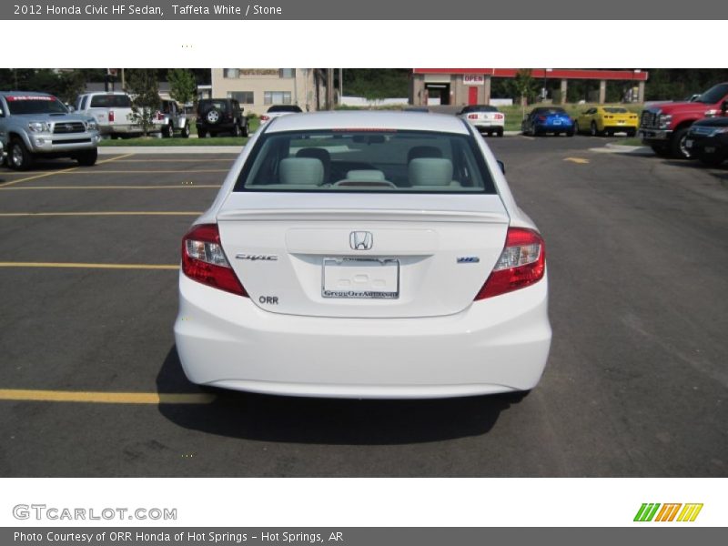 Taffeta White / Stone 2012 Honda Civic HF Sedan