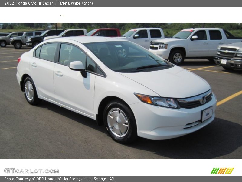 Taffeta White / Stone 2012 Honda Civic HF Sedan