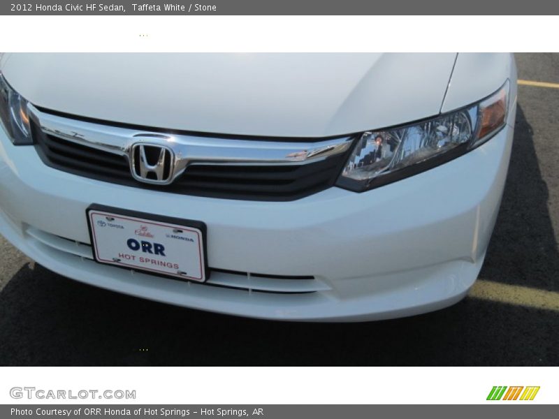 Taffeta White / Stone 2012 Honda Civic HF Sedan
