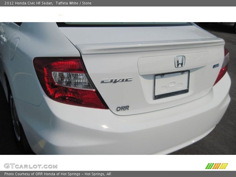 Taffeta White / Stone 2012 Honda Civic HF Sedan