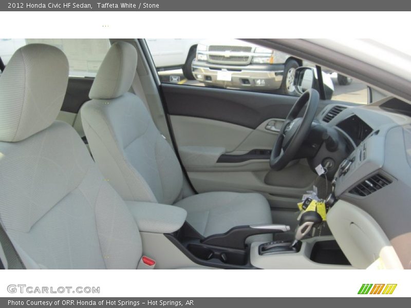 Taffeta White / Stone 2012 Honda Civic HF Sedan