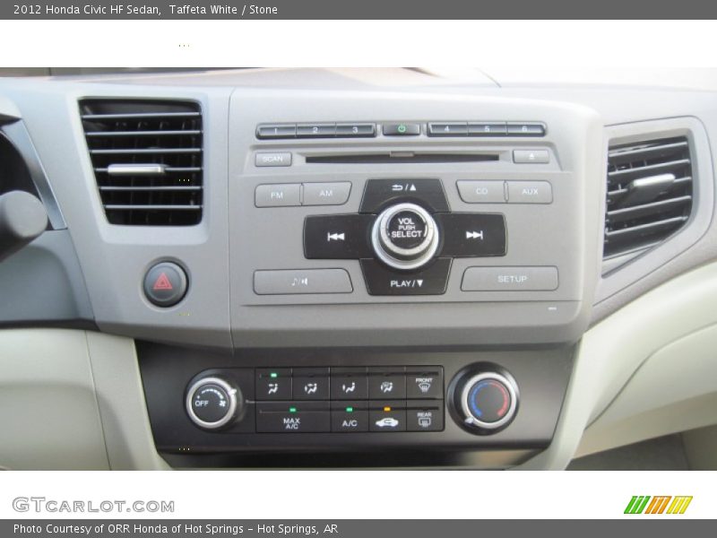 Taffeta White / Stone 2012 Honda Civic HF Sedan
