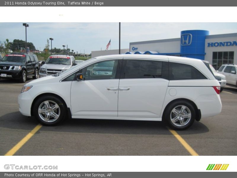 Taffeta White / Beige 2011 Honda Odyssey Touring Elite