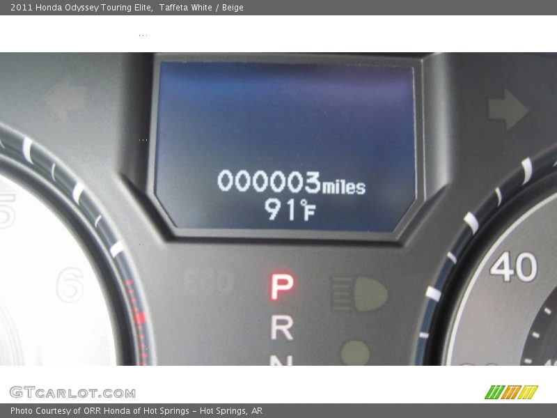 Taffeta White / Beige 2011 Honda Odyssey Touring Elite