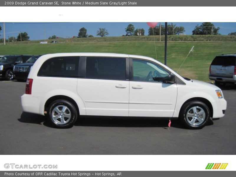 Stone White / Medium Slate Gray/Light Shale 2009 Dodge Grand Caravan SE