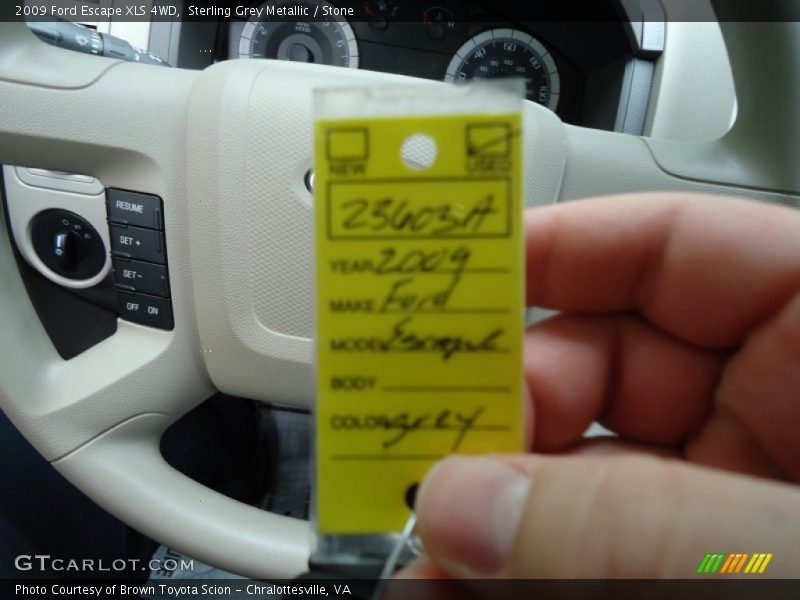 Sterling Grey Metallic / Stone 2009 Ford Escape XLS 4WD