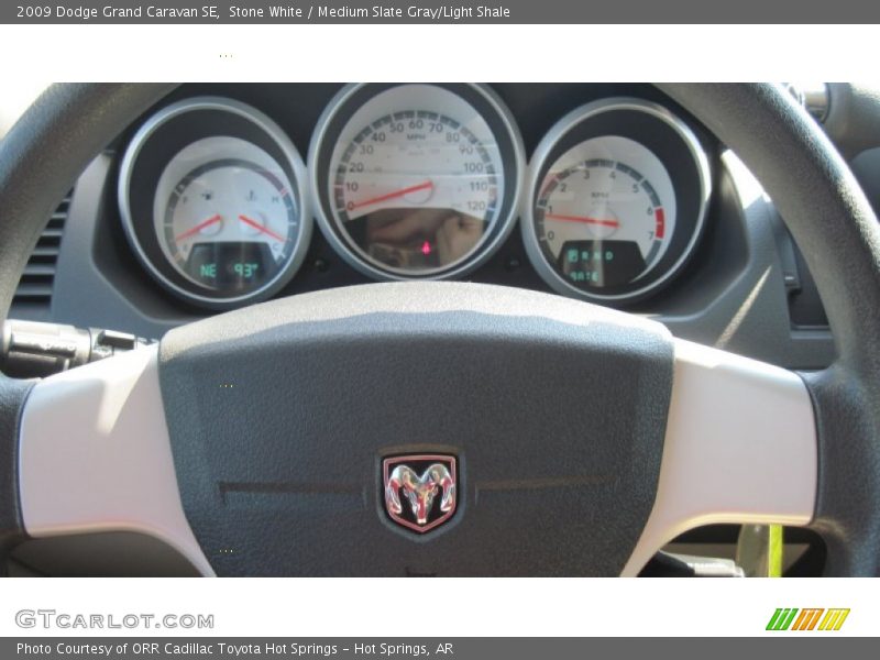 Stone White / Medium Slate Gray/Light Shale 2009 Dodge Grand Caravan SE