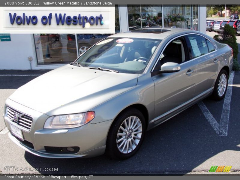 Willow Green Metallic / Sandstone Beige 2008 Volvo S80 3.2