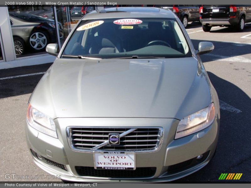 Willow Green Metallic / Sandstone Beige 2008 Volvo S80 3.2