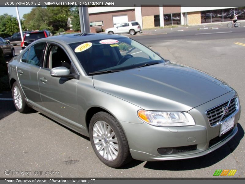 Willow Green Metallic / Sandstone Beige 2008 Volvo S80 3.2