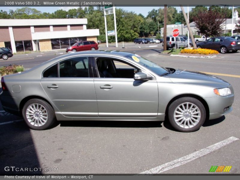 Willow Green Metallic / Sandstone Beige 2008 Volvo S80 3.2