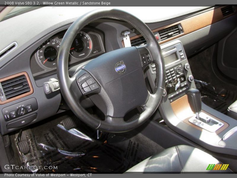Willow Green Metallic / Sandstone Beige 2008 Volvo S80 3.2