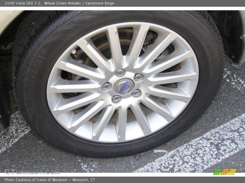 Willow Green Metallic / Sandstone Beige 2008 Volvo S80 3.2