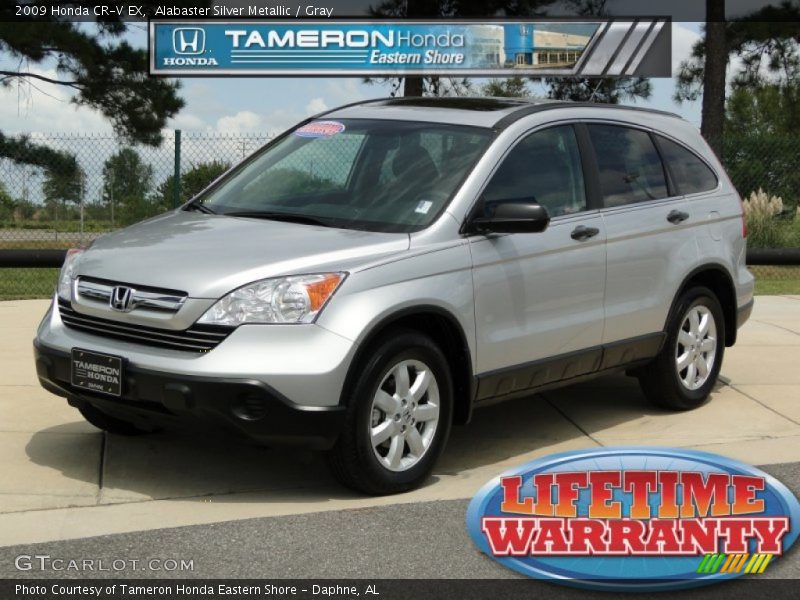 Alabaster Silver Metallic / Gray 2009 Honda CR-V EX