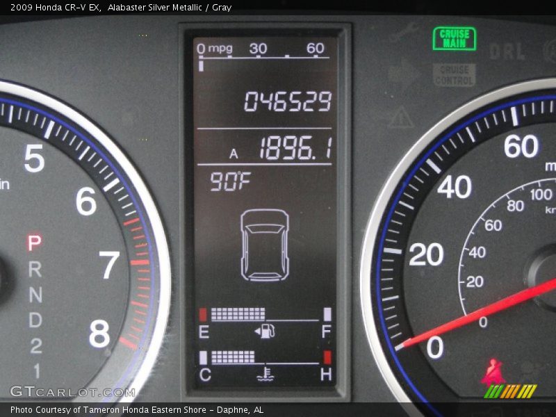 Alabaster Silver Metallic / Gray 2009 Honda CR-V EX