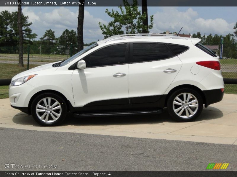Cotton White / Taupe 2010 Hyundai Tucson Limited