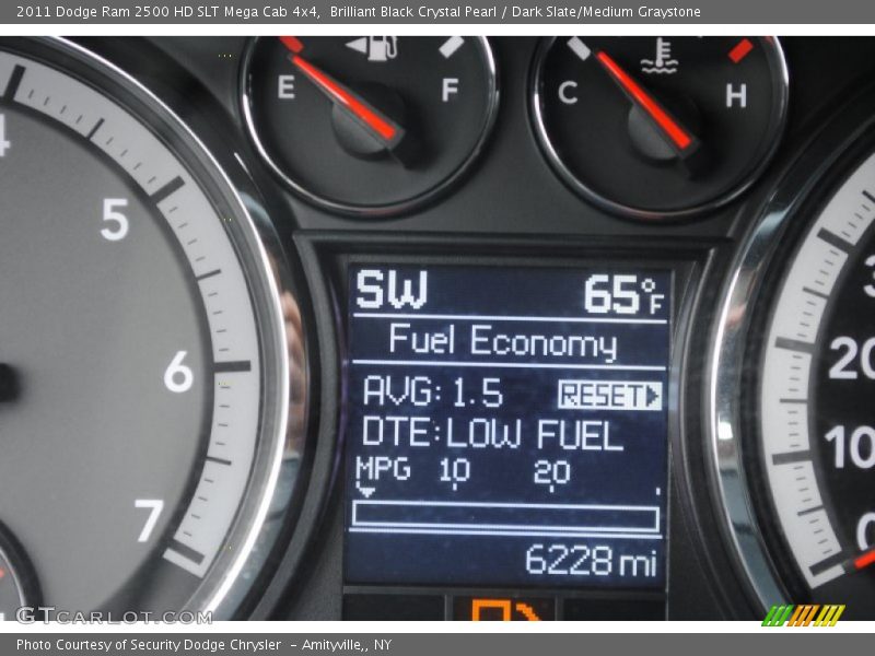 Brilliant Black Crystal Pearl / Dark Slate/Medium Graystone 2011 Dodge Ram 2500 HD SLT Mega Cab 4x4