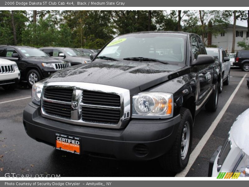 Black / Medium Slate Gray 2006 Dodge Dakota ST Club Cab 4x4