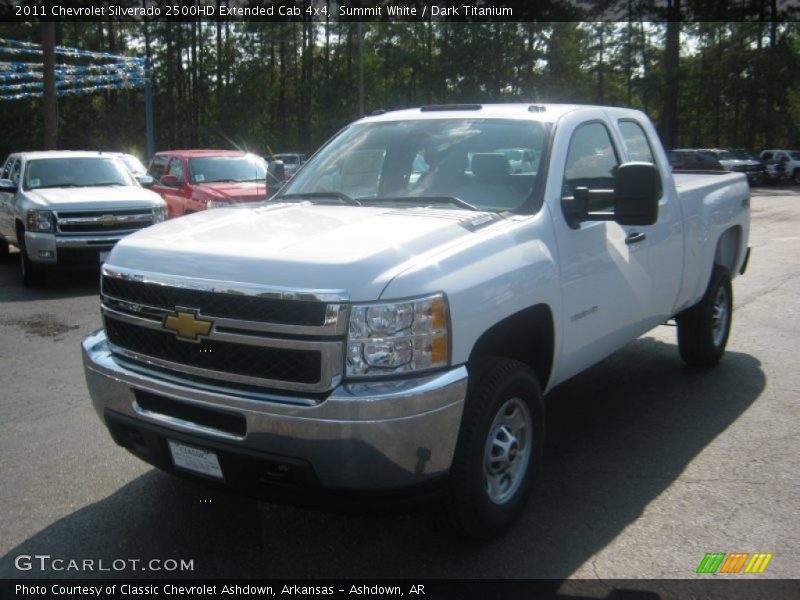 Summit White / Dark Titanium 2011 Chevrolet Silverado 2500HD Extended Cab 4x4