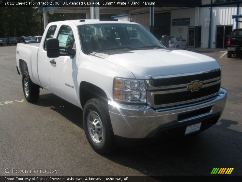 Summit White / Dark Titanium 2011 Chevrolet Silverado 2500HD Extended Cab 4x4