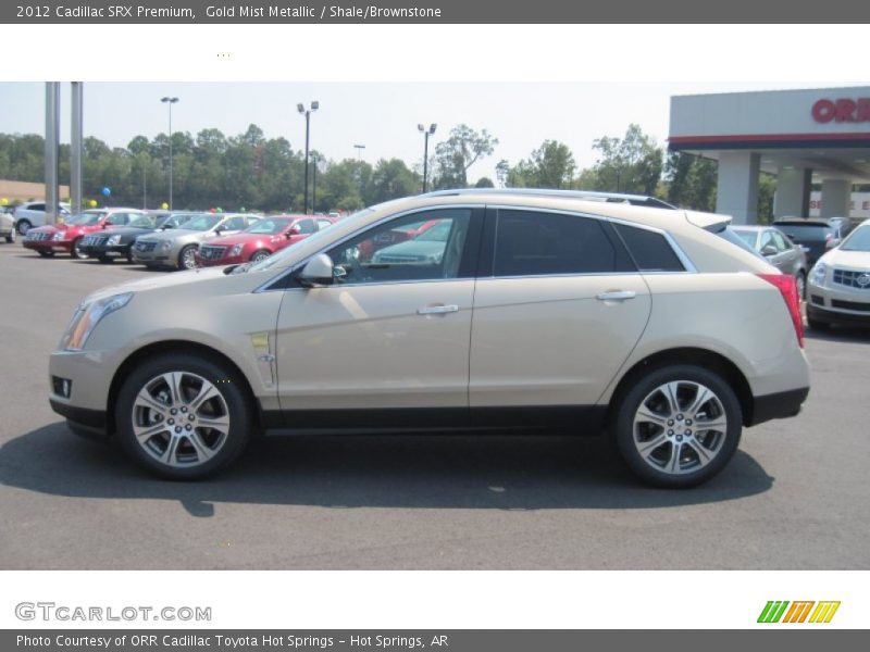 Gold Mist Metallic / Shale/Brownstone 2012 Cadillac SRX Premium