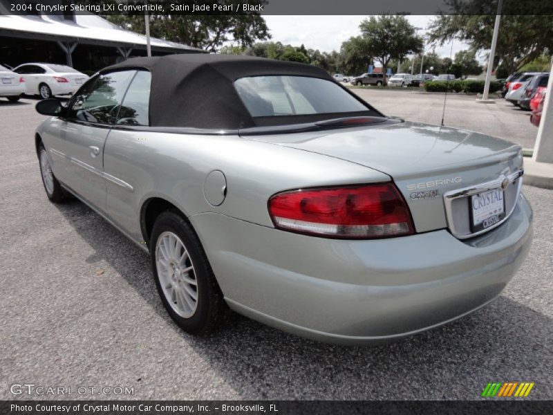 Satin Jade Pearl / Black 2004 Chrysler Sebring LXi Convertible