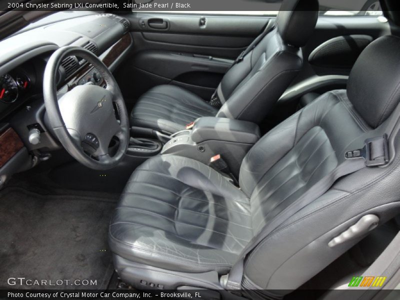 Satin Jade Pearl / Black 2004 Chrysler Sebring LXi Convertible