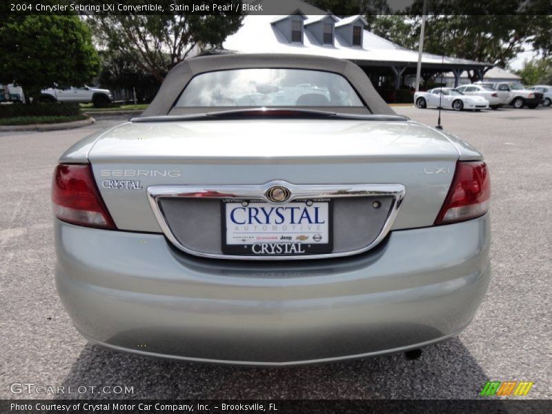 Satin Jade Pearl / Black 2004 Chrysler Sebring LXi Convertible