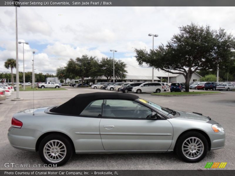 Satin Jade Pearl / Black 2004 Chrysler Sebring LXi Convertible