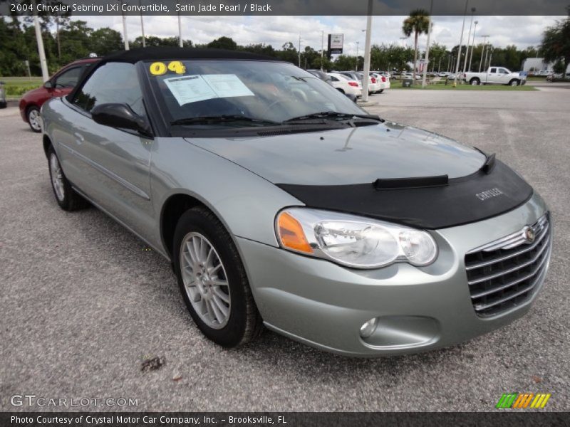 Satin Jade Pearl / Black 2004 Chrysler Sebring LXi Convertible