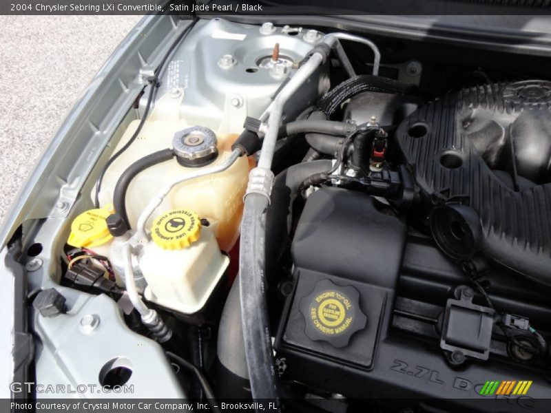 Satin Jade Pearl / Black 2004 Chrysler Sebring LXi Convertible