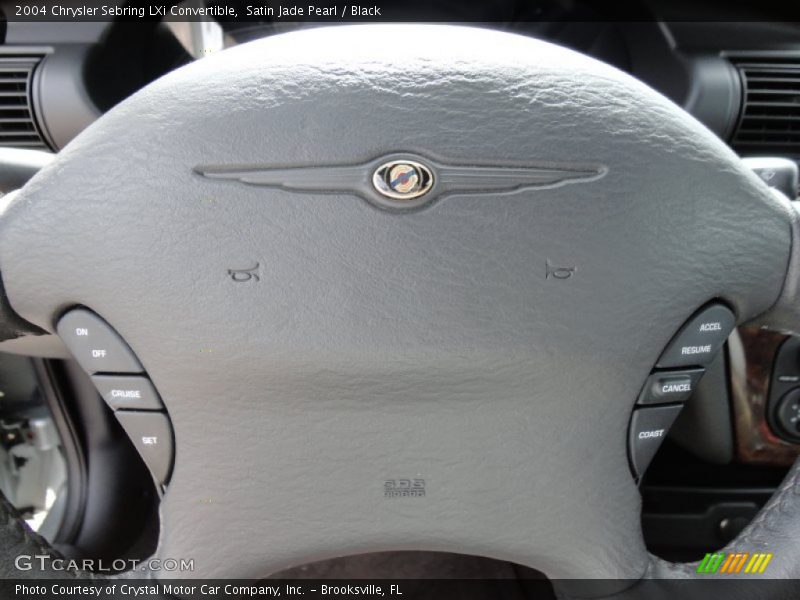 Satin Jade Pearl / Black 2004 Chrysler Sebring LXi Convertible