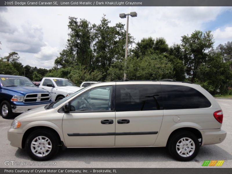 Linen Gold Metallic / Dark Khaki/Light Graystone 2005 Dodge Grand Caravan SE